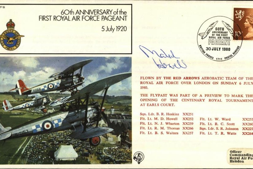 First RAF Pageant cover Sgd M D Howell