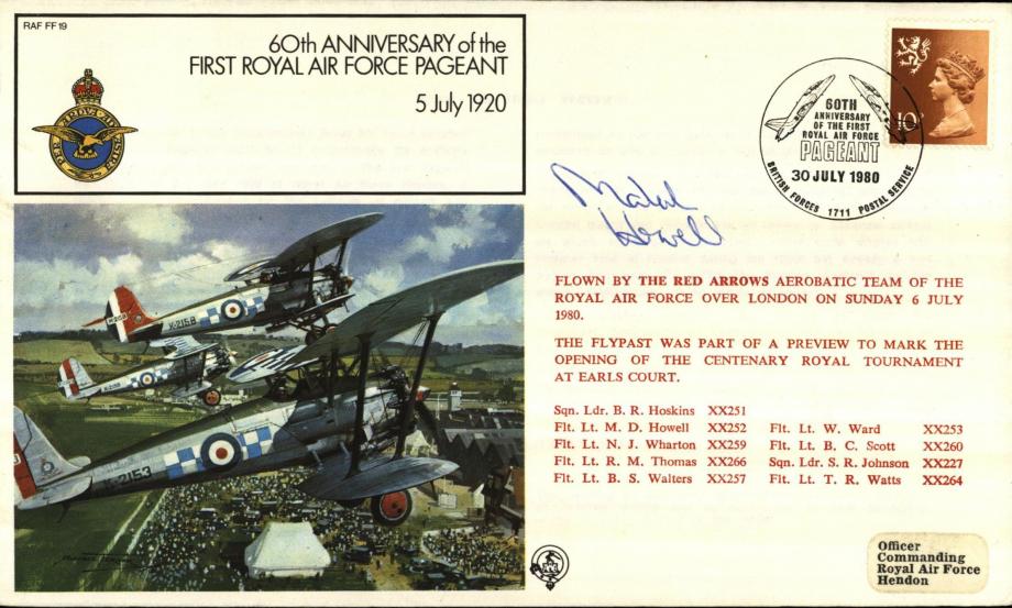 First RAF Pageant cover Sgd M D Howell