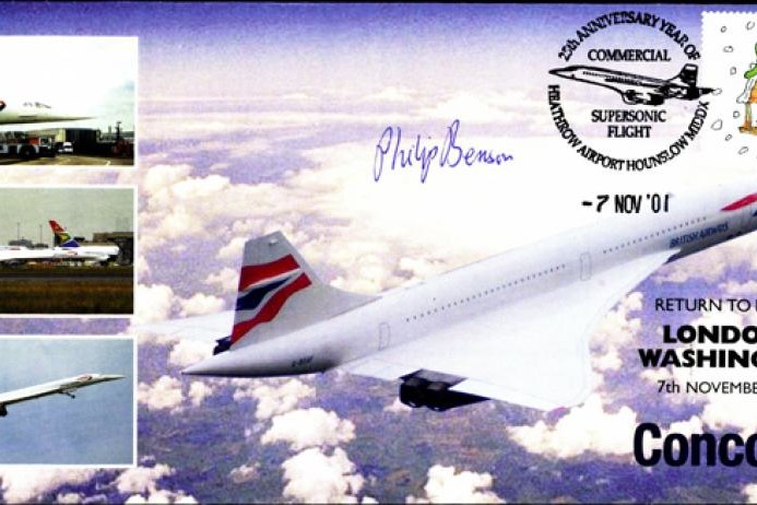 Concorde Cover Signed Philip Benson