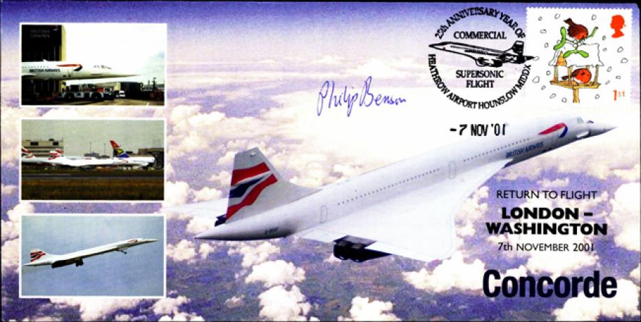 Concorde Cover Signed Philip Benson