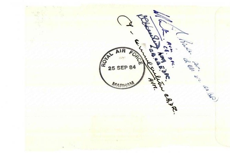  Distinguished Flying Cross cover Signed 4 DFC holders    