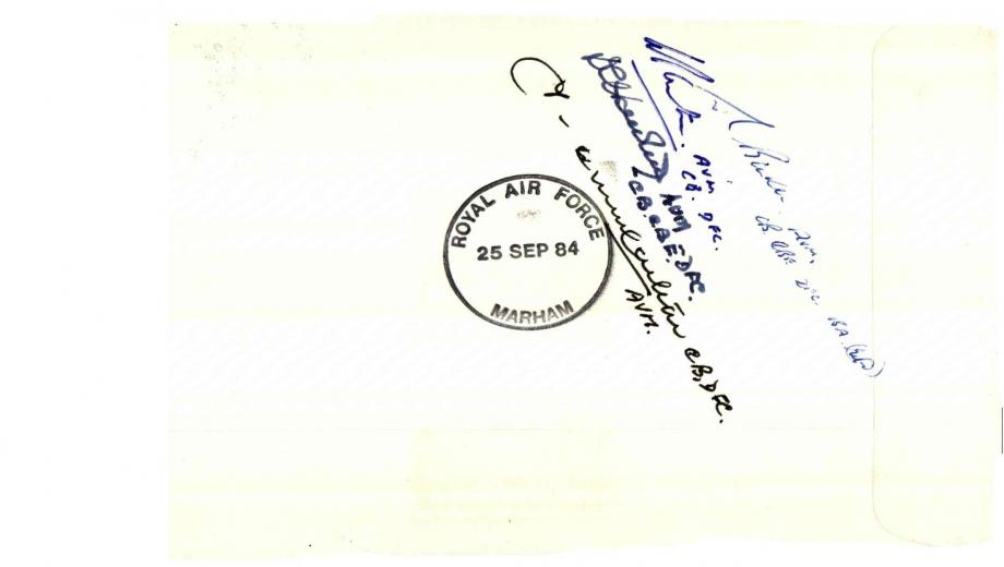  Distinguished Flying Cross cover Signed 4 DFC holders    