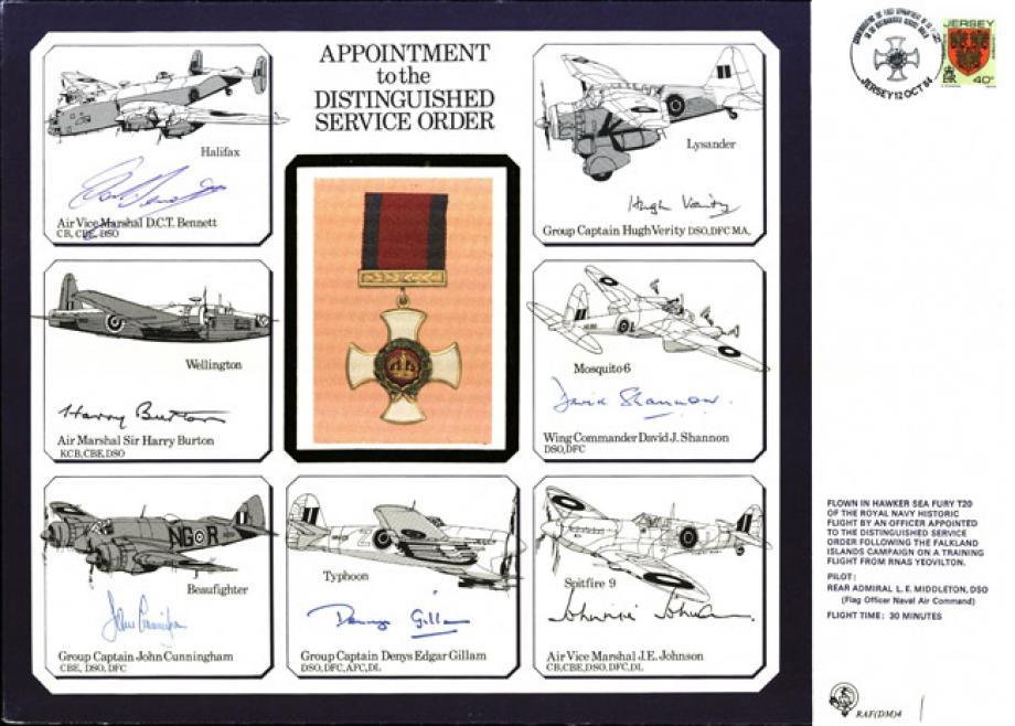 Distinguished Service Order. Large signed cover