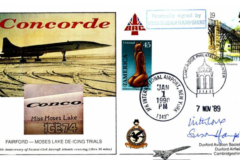 Concorde cover Sgd Susan Hampshire