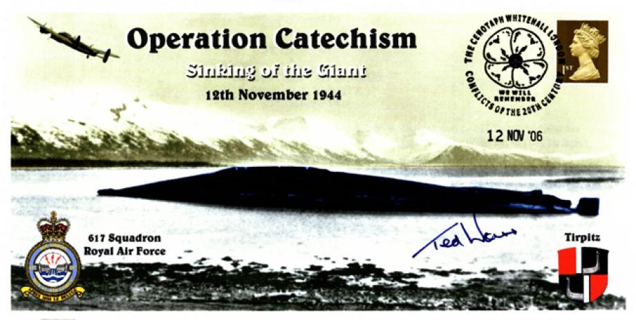 Dambusters 617 Squadron Cover Signed E Wass Tirpitz Catechism