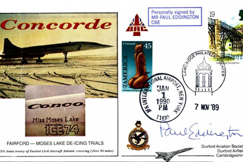 Concorde Cover Signed Paul Eddington
