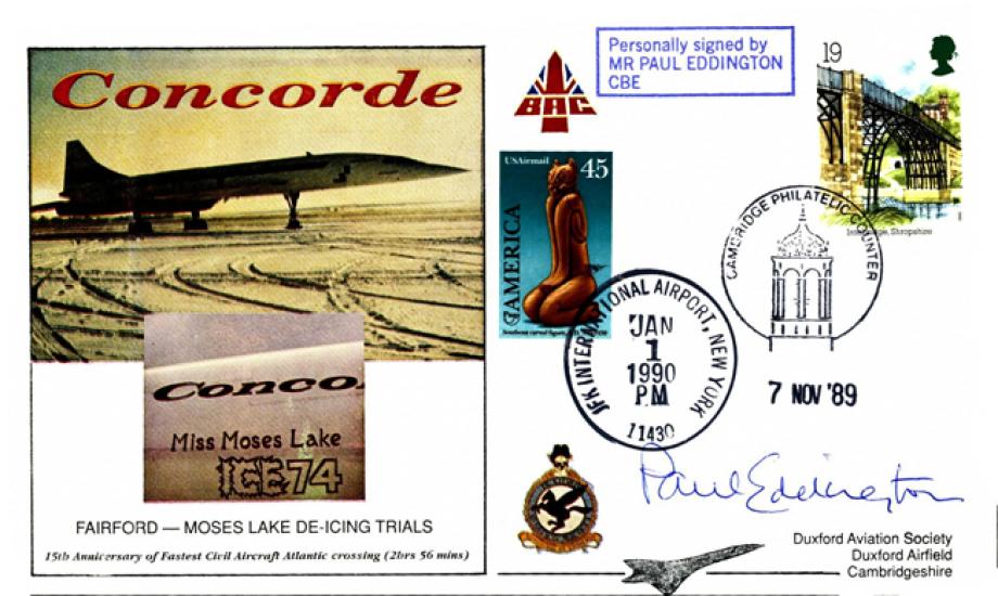 Concorde Cover Signed Paul Eddington