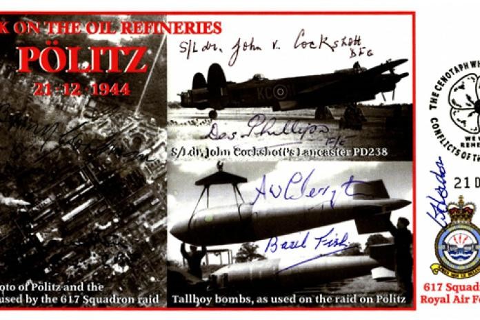 Dambusters 617 Squadron Cover Signed by 9 WW2 crew 