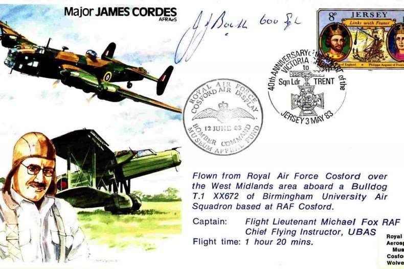Battle of Britain cover Sgd J J Booth a BoB pilot with 23 Sq and 600 Sq