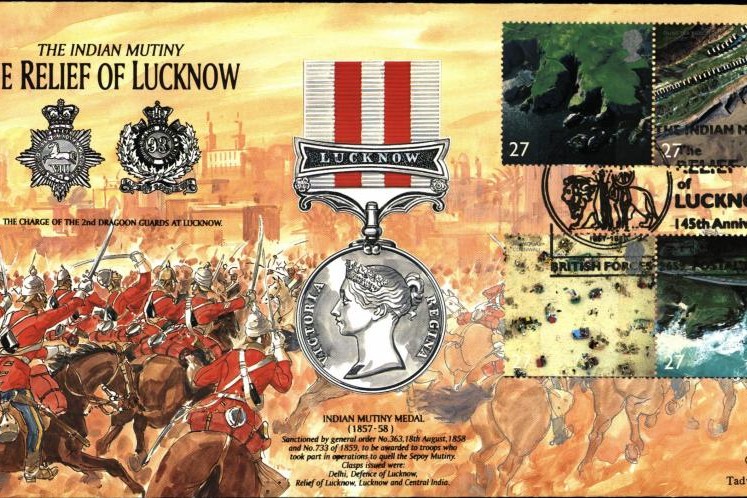 Relief of Lucknow Indian Mutiny Medal cover