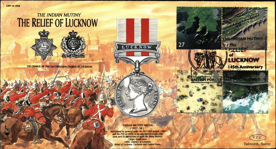 Relief of Lucknow Indian Mutiny Medal cover
