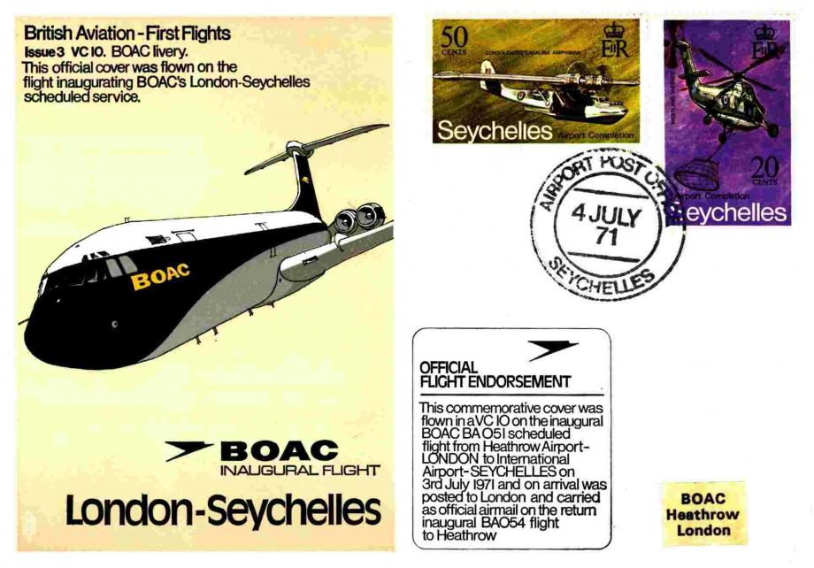 VC10 cover BOAC Inaugral Flight cover