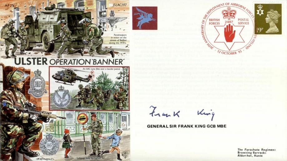 Ulster - Operation Banner cover Sgd Gen Sir Frank King