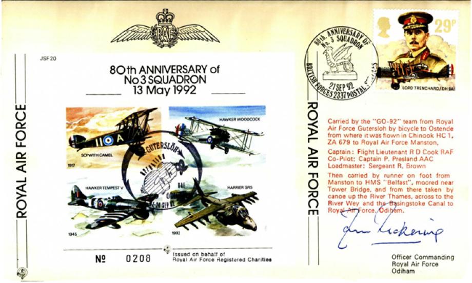 3 Squadron cover Sgd James Pickering a BoB pilot with 64 Sq