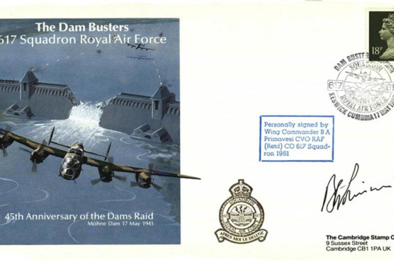 Dambusters 617 Squadron cover Signed B A Primavesi