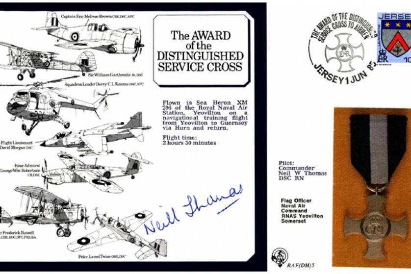Distinguished Service Cross cover Signed N W Thomas