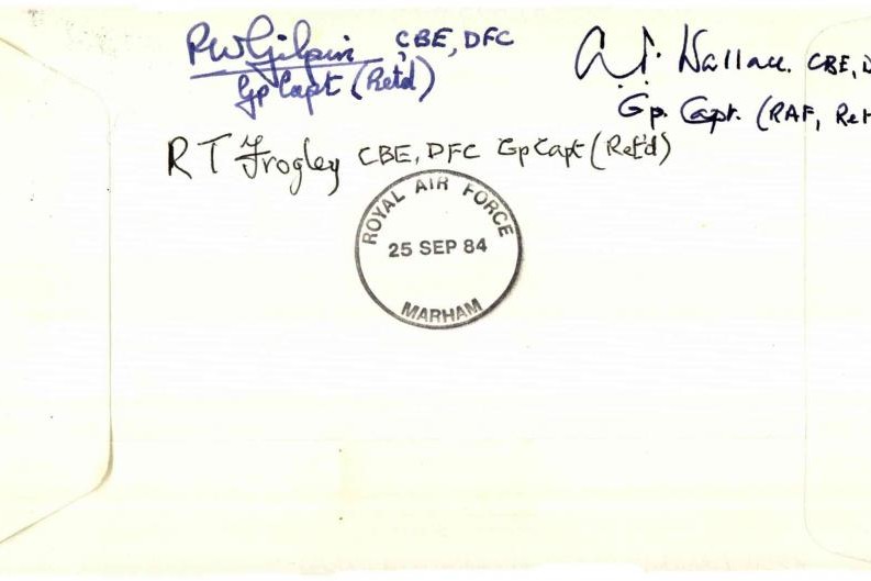  Distinguished Flying Cross cover Signed 3 DFC holders    