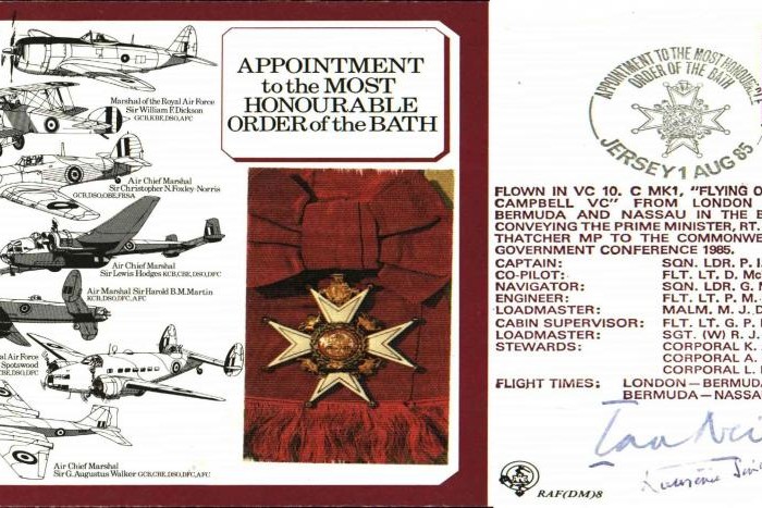 Order of the Bath cover signed by 13 aviation holders