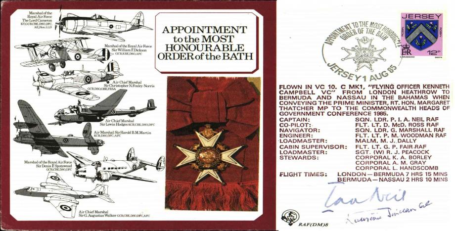 Order of the Bath cover signed by 13 aviation holders