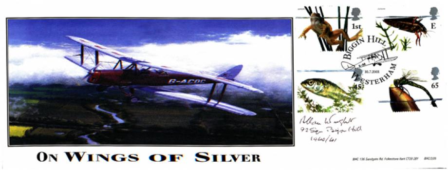 Tiger Moth cover Sgd A R Wright a BoB pilot 92 Sq