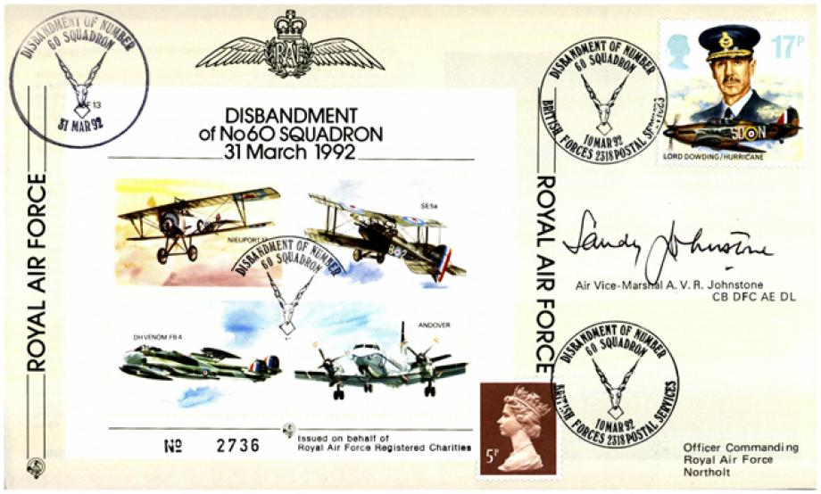 60 Squadron cover Sgd Sandy Johnstone a BoB pilot CO 602 Sq