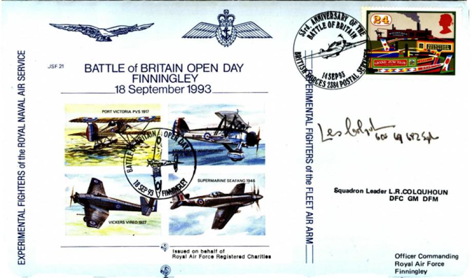 BoB Open Day at RAF Finnigley 1993 cover Sgd L R Colquhoun of 603 Sq