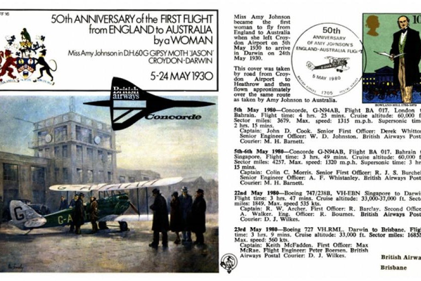 First female flight to Australia cover