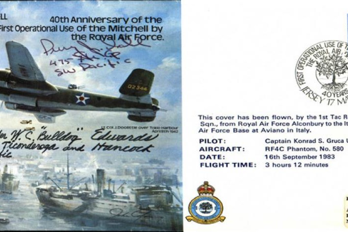 N A Mitchell cover Signed P J Dahl and Bulldog Edwards USN