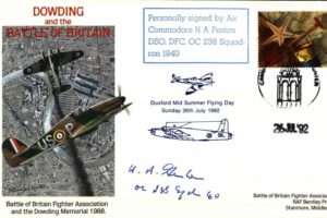 Battle of Britain Dowding cover Sgd H A Fenton a BoB Pilot