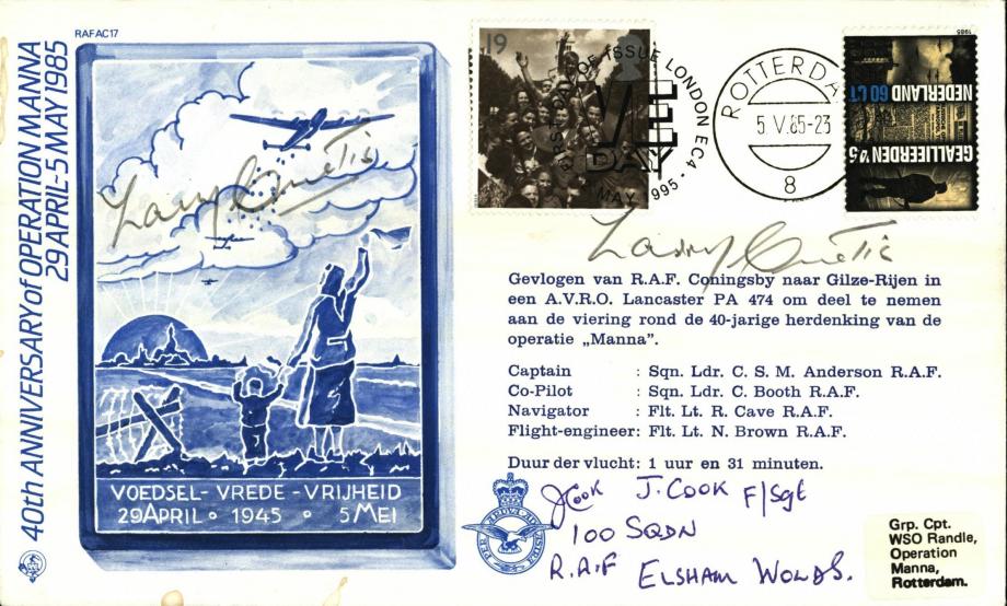 Dambusters 617 Squadron Cover Signed L Curtis and J Cook