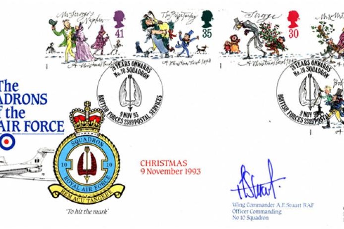 10 Squadron FDC Signed By A F Stuart The OC Of 10 Squadron