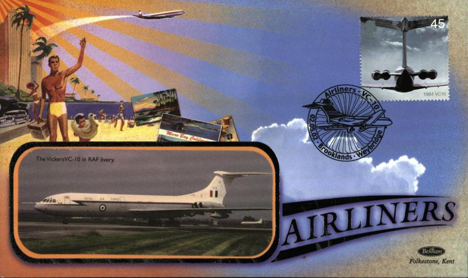 Airliners FDC Brooklands postmark