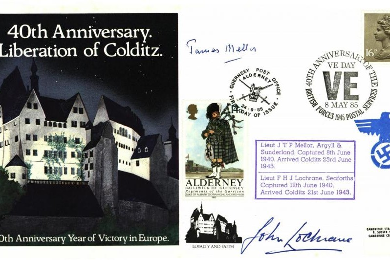 Colditz Cover Signed J Mellor And F Lochrane