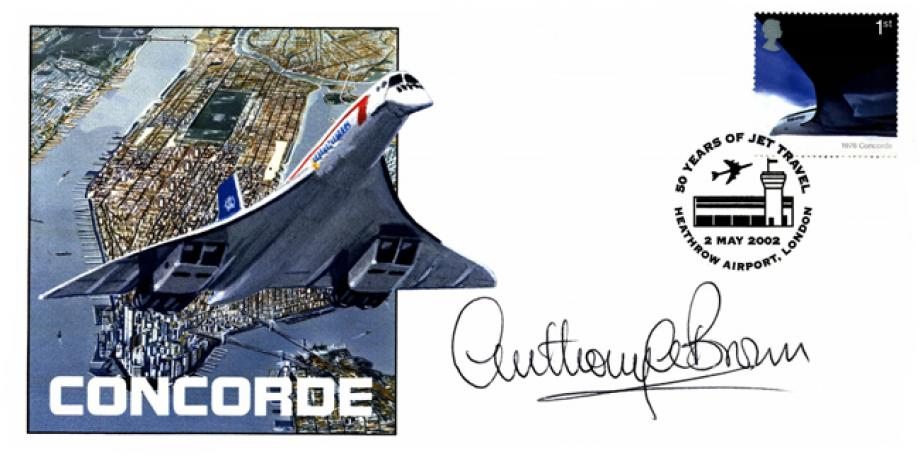 Concorde Cover Signed Tony Brown