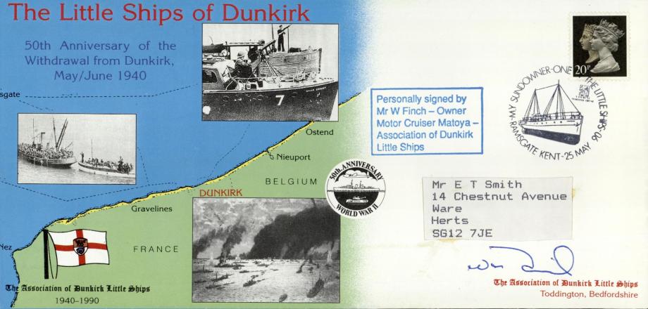 Dunkirk Little Ships cover Sgd W Finch