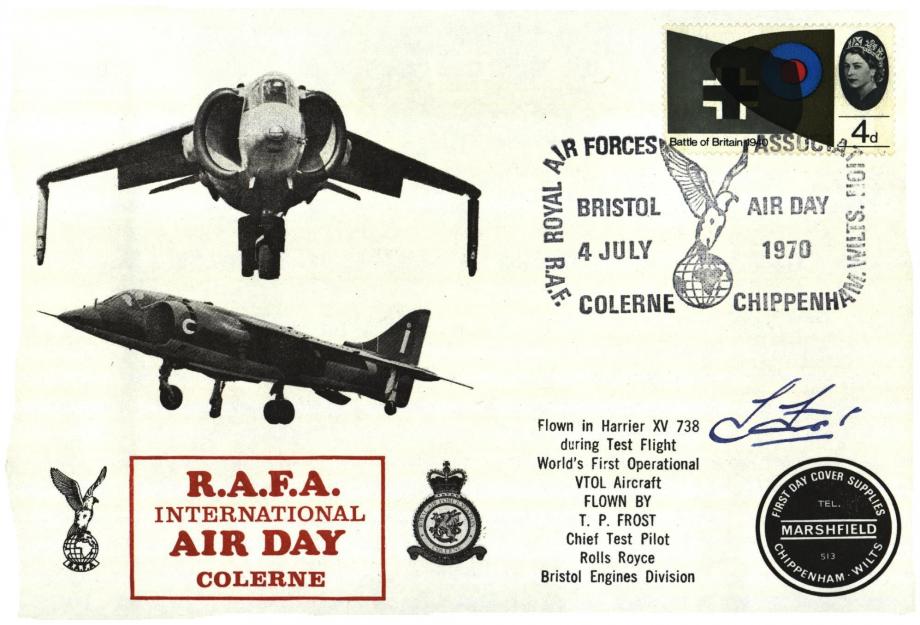 RAFA Air Day 1970 cover Sgd T P Frost