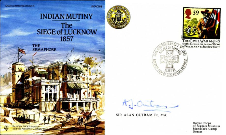 Indian Mutiny cover Sgd Sir Alan Outram