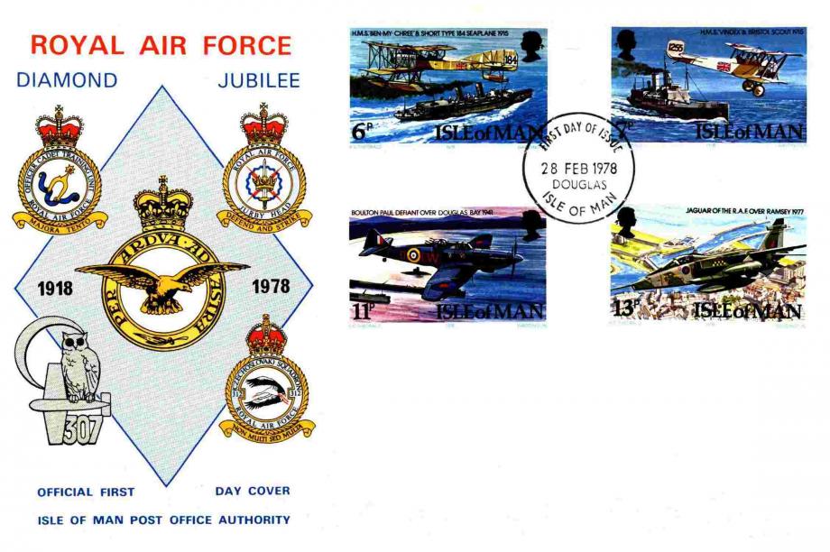 RAF Diamond Jubilee IOM FDC