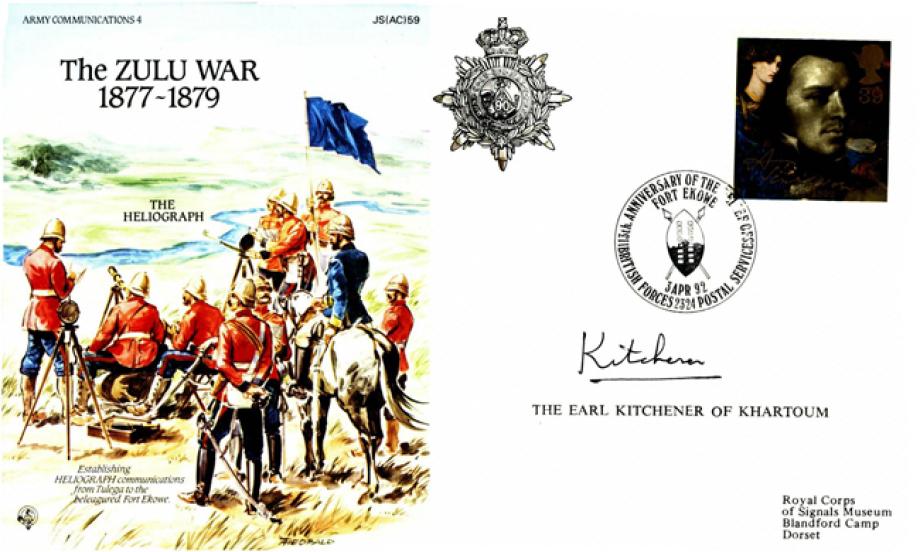Zulu War Cover Signed Earl Kitchener of Khartoum