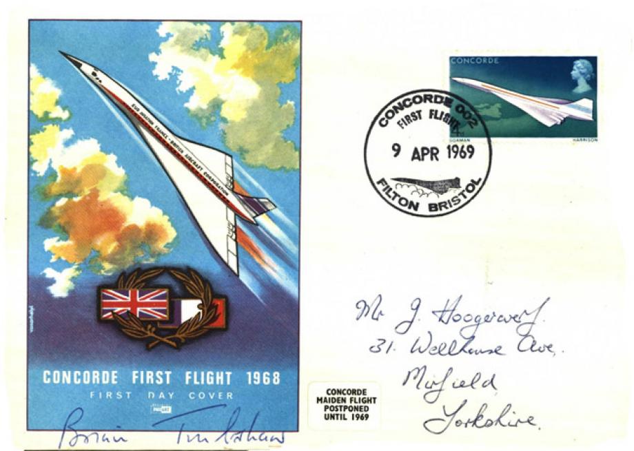 Concorde Cover First Flight 9th April 69 Signed B Trubshaw