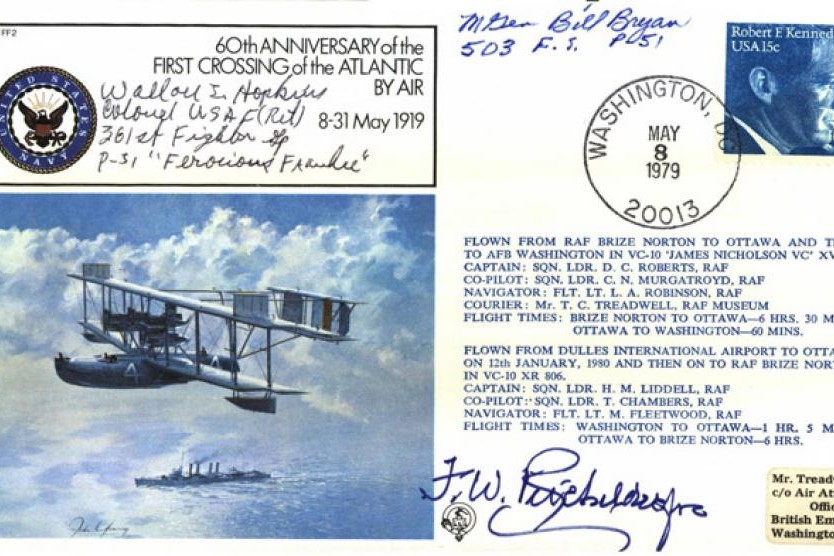 First Crossing of the Atlantic by Air cover Sgd by 3
