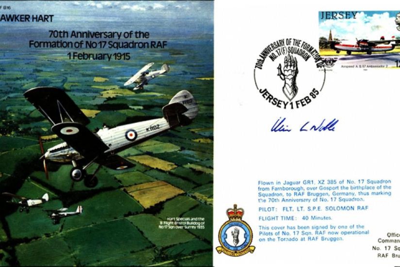 Hawker Hart cover 17 Squadron Signed 