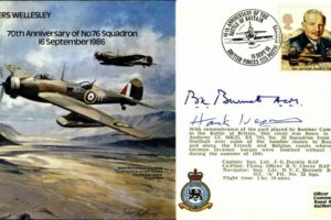 Vickers Wellesley cover 76 Squadron Signed Burnett and Iveson