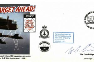 Whitley cover Signed W Lashbrook of 51 Squadron