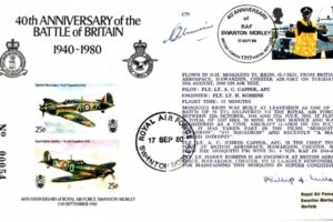 Battle Of Britain 40th Anniversary 1980 Cover Signed G Unwin And P J Miller