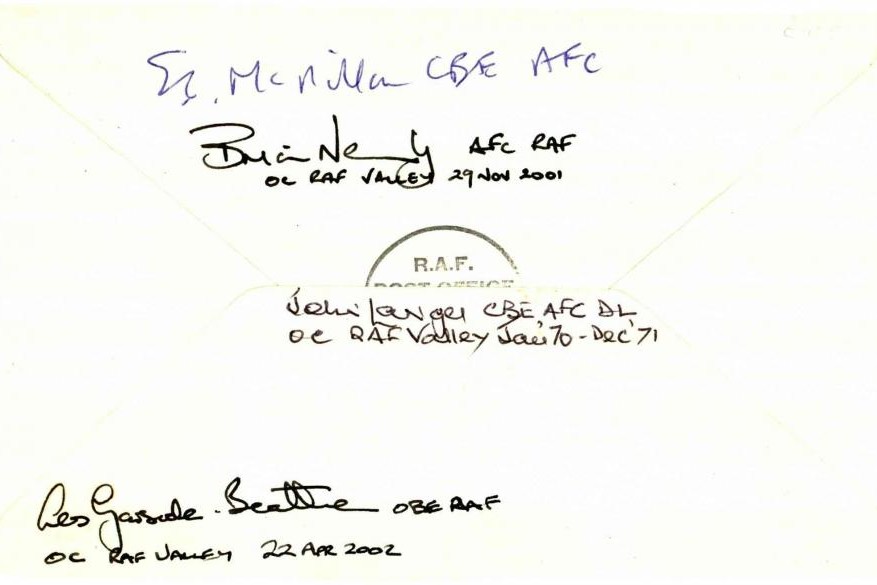 Hawker Siddeley Hawk cover Sgd 4 O.C's of RAF Valley