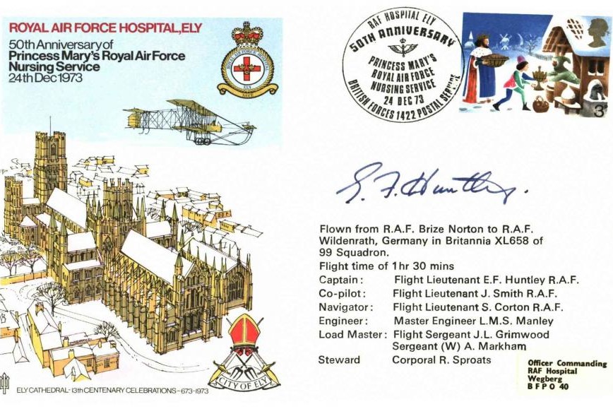 RAF Hospital Ely cover Sgd E F Huntley