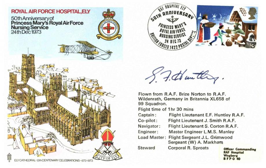 RAF Hospital Ely cover Sgd E F Huntley