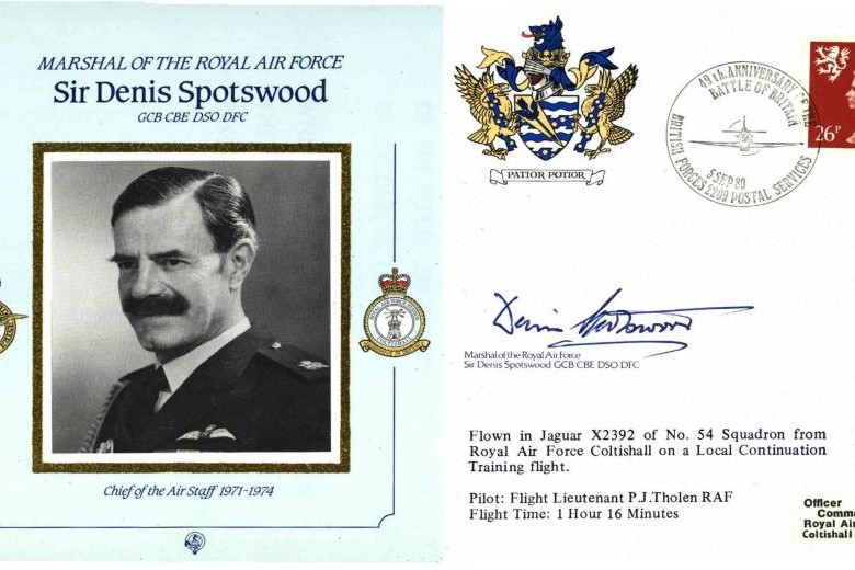 Commanders cover Sgd Sir Denis Spotswood
