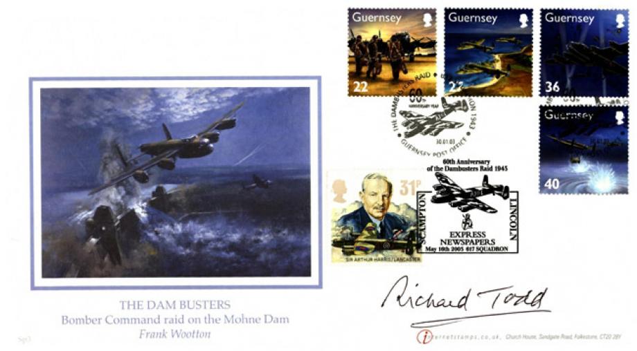 Dambusters 617 Squadron FDC Signed Richard Todd The Actor